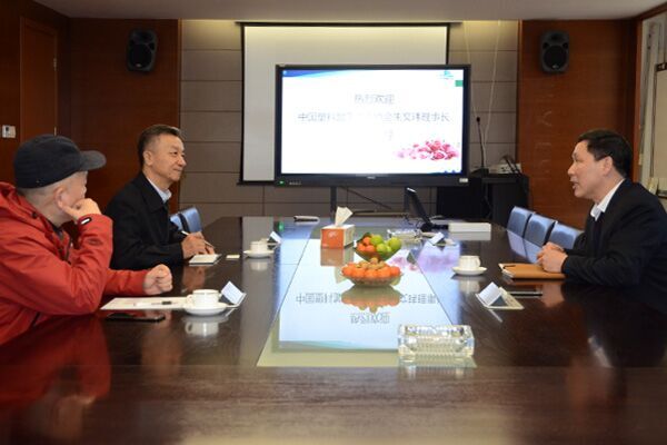 Voorzitter Wenwei Zhu van China Plastics Processing Industry Association bezocht het bedrijf